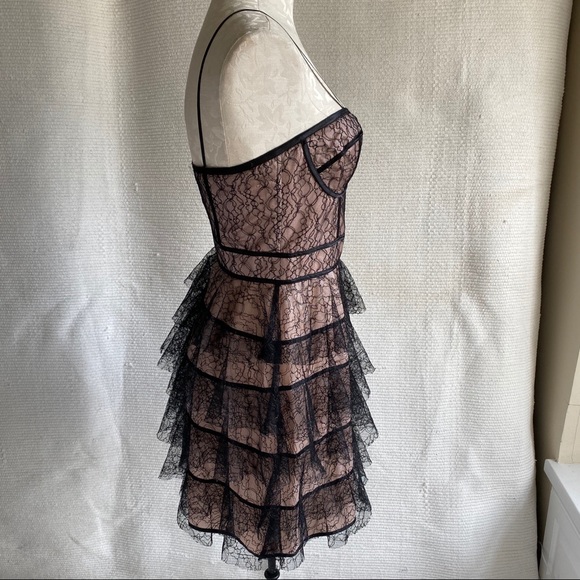 Jill Stuart Lace Corset Bustier Party Dress Black - Picture 2 of 8